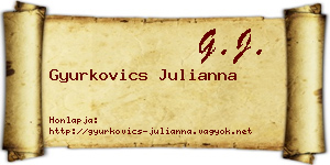 Gyurkovics Julianna névjegykártya